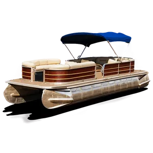 Vintage Style Pontoon Boat Png 06292024 PNG Image