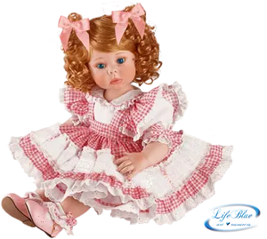 Vintage Style Porcelain Doll PNG Image