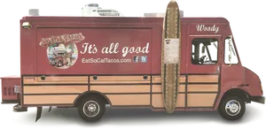 Vintage Style So Cal Tacos Food Truck PNG Image