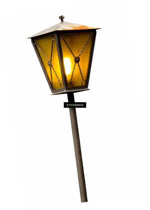 Vintage Style Street Lamp PNG Image