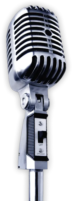 Vintage Style Studio Microphone PNG Image