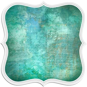 Vintage Teal Texture Frame PNG Image