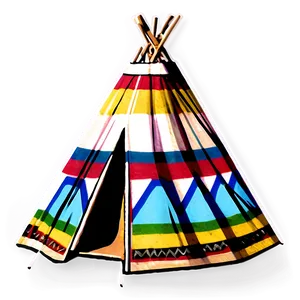 Vintage Teepee Sketch Png Rxb44 PNG Image