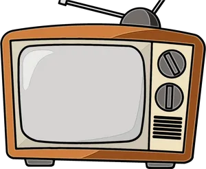 Vintage Television Cartoon PNG Image