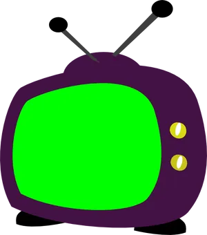 Vintage Television Cartoon PNG Image