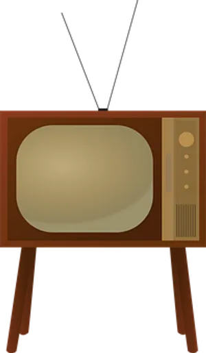 Vintage Television Illustration PNG Image