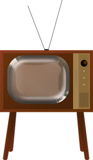 Vintage Television Illustration PNG Image