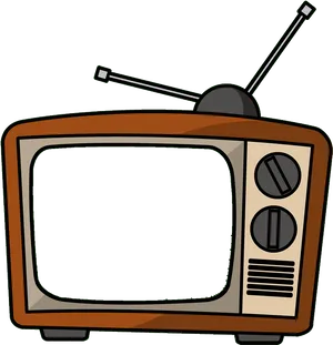 Vintage Television Illustration PNG Image