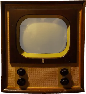 Vintage Television Set PNG Image