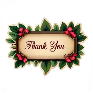 Vintage Thank You Stickers Png 31 PNG Image