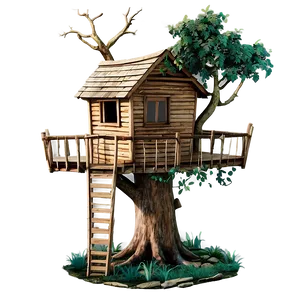 Vintage Treehouse Memories Png 8 PNG Image