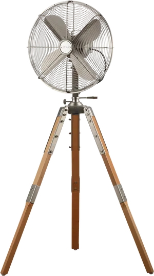 Vintage Tripod Standing Fan PNG Image