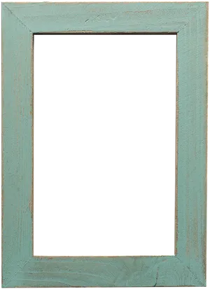 Vintage Turquoise Wooden Frame PNG Image