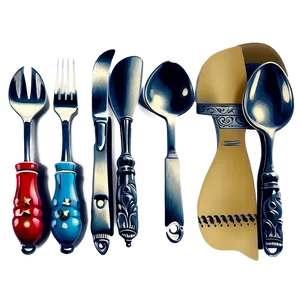 Vintage Utensils Illustration Png 61 PNG Image