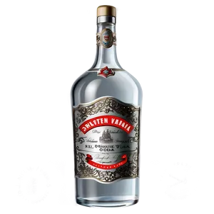 Vintage Vodka Bottle Png Lkh50 PNG Image