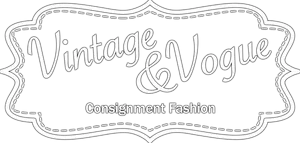 Vintage Vogue Consignment Fashion Logo PNG Image