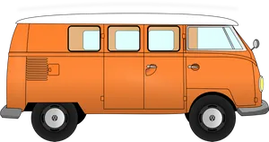 Vintage Volkswagen Bus Illustration PNG Image