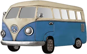 Vintage Volkswagen Bus Illustration PNG Image