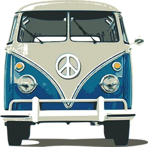 Vintage Volkswagen Bus Illustration PNG Image