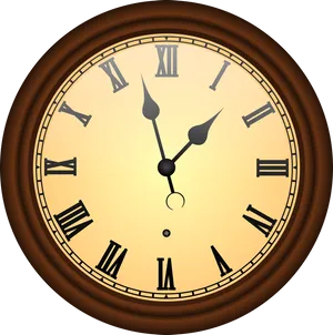 Vintage Wall Clock Icon PNG Image