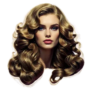 Vintage Waves Hair Png Exa PNG Image