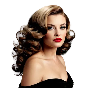 Vintage Waves Hair Png Xdk17 PNG Image