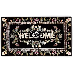 Vintage Welcome Door Rug Png Abt PNG Image