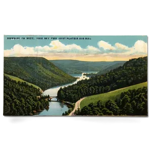 Vintage West Virginia Postcard Png Lgy96 PNG Image