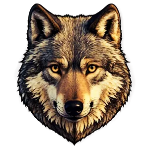 Vintage Wolf Face Sketch Png 06292024 PNG Image