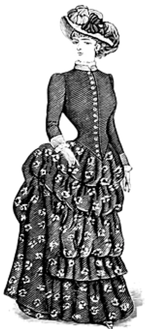 Vintage Womanin Classic Attire PNG Image