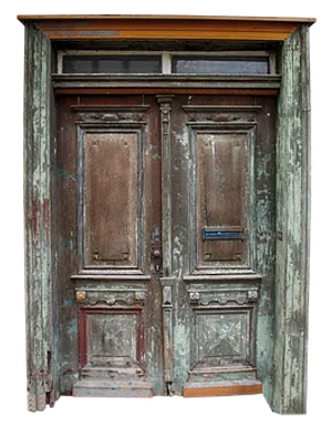 Vintage Wooden Door Texture PNG Image