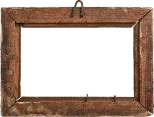 Vintage Wooden Frame With Rustic Finish.png PNG Image