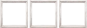 Vintage Wooden Frames Triptych PNG Image