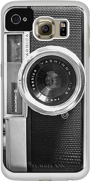 Vintage Yashica Camera Phone Case PNG Image