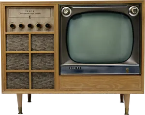 Vintage Zenith Television Set PNG Image