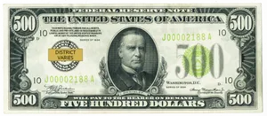 Vintage500 Dollar Bill1934 Series PNG Image