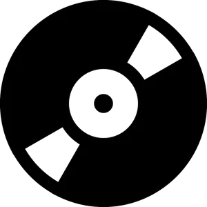 Vinyl_ Record_ Silhouette_ Vector PNG Image