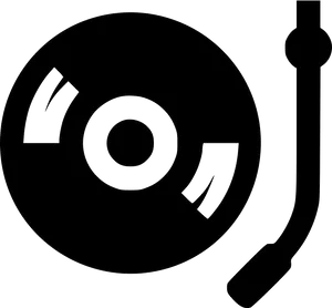 Vinyl_ Record_ Turntable_ Silhouette PNG Image