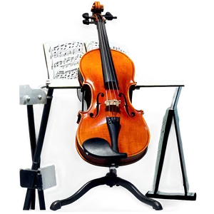 Viola With Music Stand Png 75 PNG Image