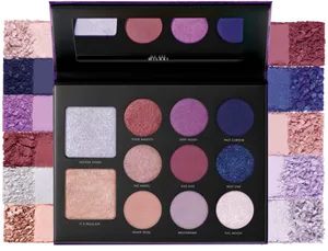 Violet Eyeshadow Palette Colors PNG Image