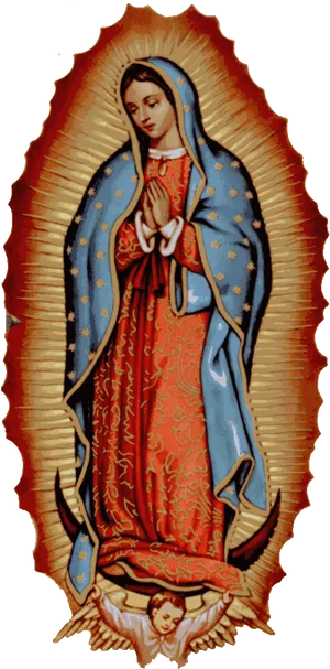 Virgen De Guadalupe Iconic Image PNG Image