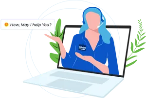 Virtual Customer Service Representative PNG Image