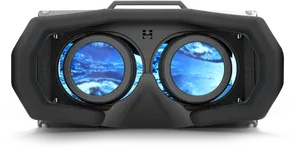Virtual Reality Headset Clouds Reflection PNG