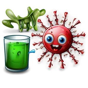 Virus Cartoon Character Png Kbd45 PNG Image