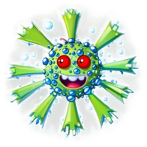 Virus Cartoon Character Png Qok PNG Image