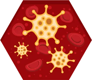 Virus Theme Rangoli Design PNG Image