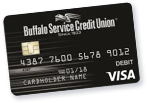 Visa Debit Card Buffalo Service Credit Union PNG Image