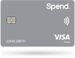 Visa Debit Card Mockup PNG Image