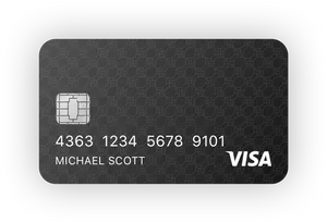 Visa Debit Card Mockup PNG Image