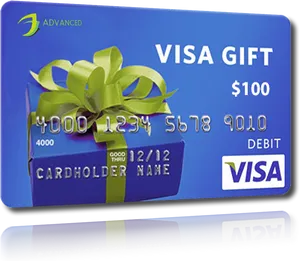 Visa Gift Card100 Dollars PNG Image